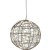 Boule décorative argentée lumineuse