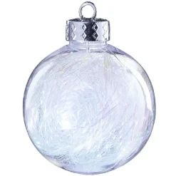 Boule de Noël à suspendre intérieur décoré fil métallisé x15
