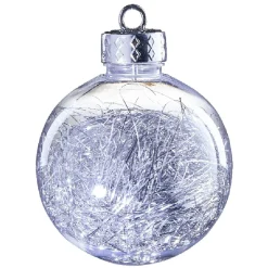 Boule de Noël à suspendre intérieur décoré fil métallisé x15