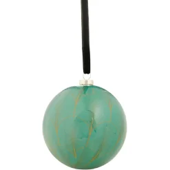 Boule de Noël à suspendre motifs végétaux