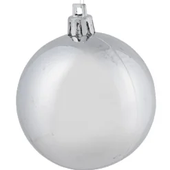 Boule de Noël argenté brillant mat pailleté x70