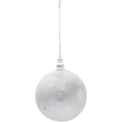 Boule de Noël argentée Ø10 cm