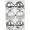 Boule de Noël argentée x 6