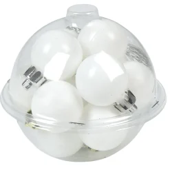 Boule de Noël blanche x12