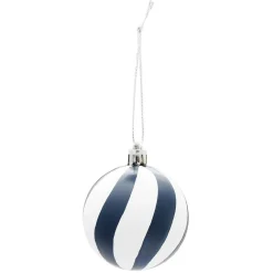 Boule de Noël bleu et blanc Ø6 cm