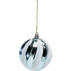 Boule de Noël bleu et blanc x12