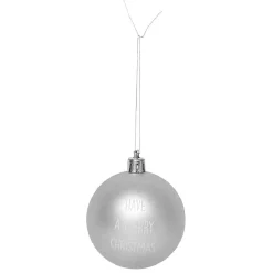 Boule de Noël décor argenté x6