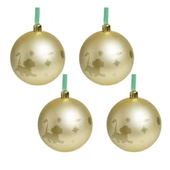 Boule de Noël Disney Le Roi Lion doré Ø8cm x4