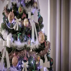 Boule de Noël Disney Princesses en verre et bois Ø8cm