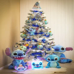 Boule de Noël Disney Stitch en verre et bois Ø8cm