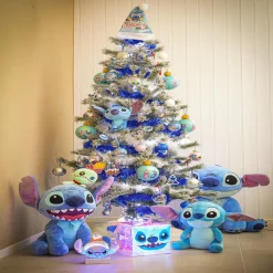 Boule de Noël Disney Stitch en verre et bois Ø8cm