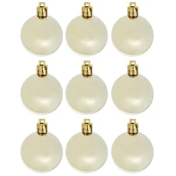 Boule de Noël dorée et blanche x25