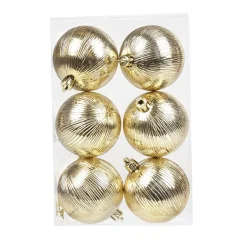 Boule de Noël dorée x6