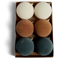 Boule de Noël effet velours Ø8cm x6