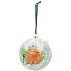 Boule de Noël en verre Disney Le Roi Lion verte et blanche Ø9,5cm
