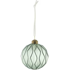 Boule de Noël en verre teinté forme graphique