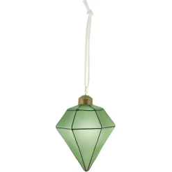 Boule de Noël en verre teinté forme graphique