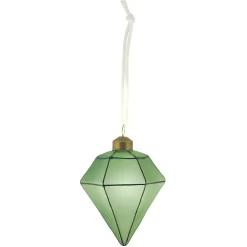 Boule de Noël en verre teinté forme graphique