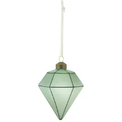 Boule de Noël en verre teinté forme graphique