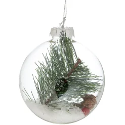 Boule de Noël en verre transparent x6