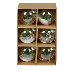 Boule de Noël en verre transparent x6