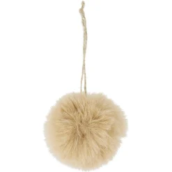 Boule de Noël fourrure marron Ø6cm