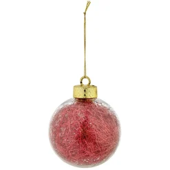 Boule de Noël garnie de cheveux d'ange