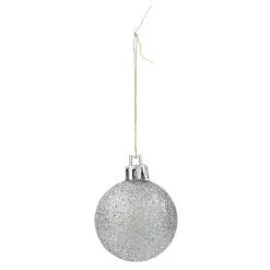 Boule de Noël pailleté rouge gris blanc x25