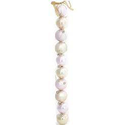 Boule de Noël rose et dorée x10