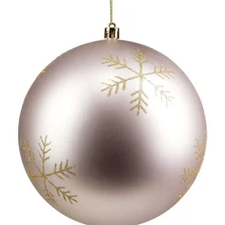 Boule de Noël rose et dorée x32