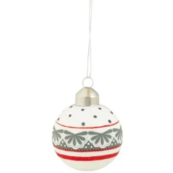 Boule de Noël rouge blanche et bleue