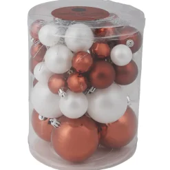 Boule de Noël rouge et blanche x 50