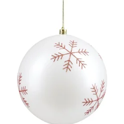Boule de Noël rouge et blanche x32