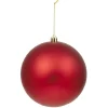Boule de Noël rouge finition mate Ø12 cm