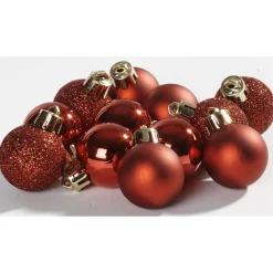 Boule de Noël rouge x12