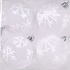 Boule de Noël transparente blanche x4