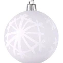 Boule de Noël transparente blanche x4