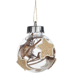 Boule de Noël transparente avec timbres