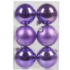 Boule de Noël violette x6