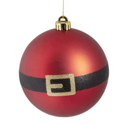 Boule de Noël XL ceinture Père Noël rouge Ø14cm