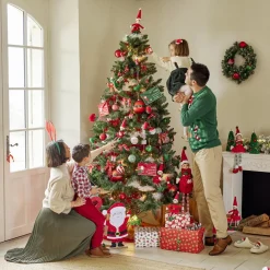 Boule de Noël XL ceinture Père Noël rouge Ø14cm