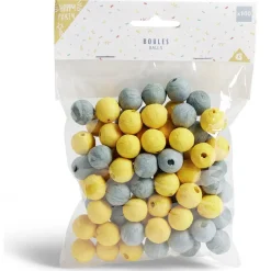 Boule papier x100 doré et argenté