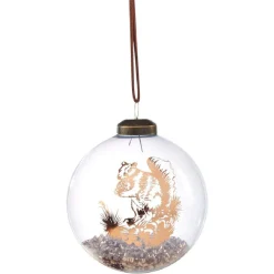 Boule transparent effet paillette