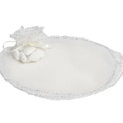 Bourse rond à dragées ivoire x6