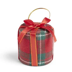 Cadeau de Noël tartan à suspendre