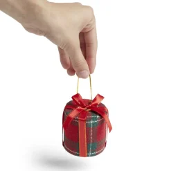 Cadeau de Noël tartan à suspendre