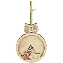 Cadre à suspendre Mon 1er Noël Disney Bambi bois Ø8cm