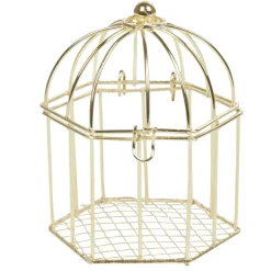 Cage à dragées dorée x2