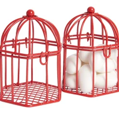 Cage à dragées rouge x2
