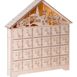 Calendrier de l'avent lumineux blanc fixe